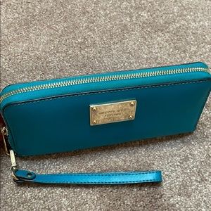 Turquoise Michael Kors Wallet/Wristlet